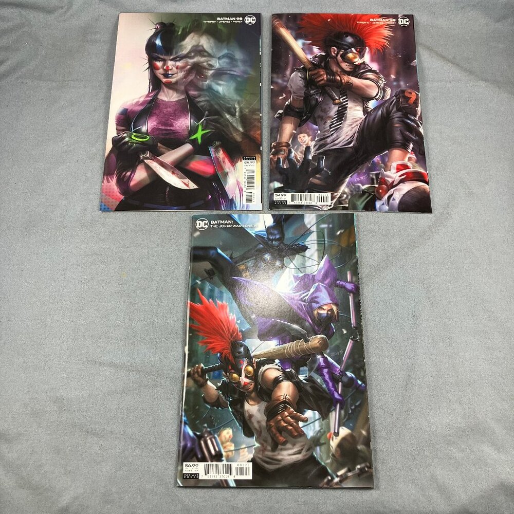 Batman #98 99 + Joker War Zone #1 Cardstock Variant Covers DC Comic Book Lot